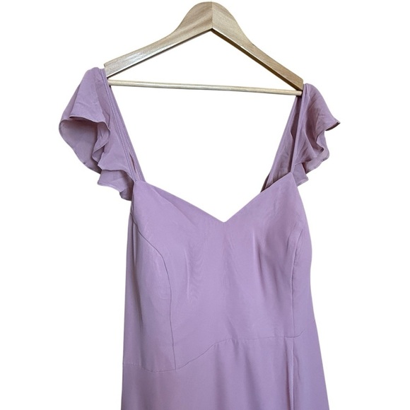 Azazie Everett Chiffon Maxi Dress. Dusty Rose Custom Size - 3X #1449 NWT - Picture 6 of 12